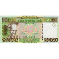 Guinée - Pick 39a - 500 francs guinéens - Série GO - 2006 - Etat : NEUF