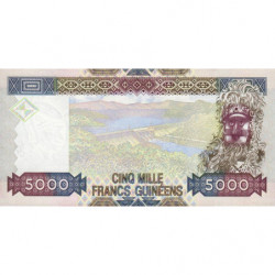Guinée - Pick 41b - 5'000 francs guinéens - Série SE - 2012 - Etat : pr.NEUF
