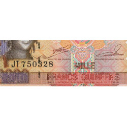 Guinée - Pick 43a - 1'000 francs guinéens - Série JT - 01/03/2010 - Commémoratif - Etat : NEUF