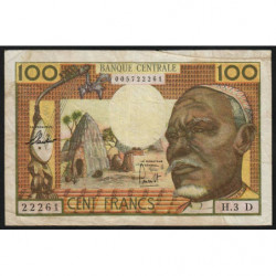 Gabon - Afrique Equatoriale - Pick 3d - 100 francs - 1963 - Etat : TB+