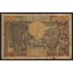 Gabon - Afrique Equatoriale - Pick 3d - 100 francs - Série F.5 - 1963 - Etat : B+