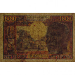 Gabon - Afrique Equatoriale - Pick 3d - 100 francs - Série M.8 - 1963 - Etat : TB