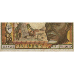 Gabon - Afrique Equatoriale - Pick 3d - 100 francs - Série W.16 - 1963 - Etat : TB