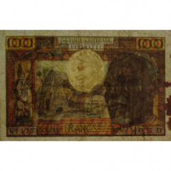 Gabon - Afrique Equatoriale - Pick 3d - 100 francs - Série D.17 - 1963 - Etat : B+