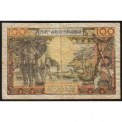 Gabon - Afrique Equatoriale - Pick 3d - 100 francs - Série D.17 - 1963 - Etat : TB