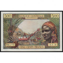 Gabon - Afrique Equatoriale - Pick 4d - 500 francs - Série U.1 - 1963 - Etat : pr.NEUF