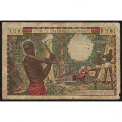 Gabon - Afrique Equatoriale - Pick 5d - 1'000 francs - Série X.5 - 1963 - Etat : B+
