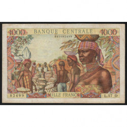 Gabon - Afrique Equatoriale - Pick 5h - 1'000 francs - Série L.17 - 1966 - Etat : TTB-