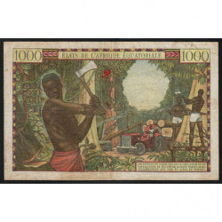 Gabon - Afrique Equatoriale - Pick 5h - 1'000 francs - Série L.17 - 1966 - Etat : TTB-