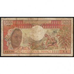 Gabon - Pick 2b - 500 francs - Série X.3 - 01/04/1978 - Etat : TB-