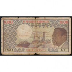 Gabon - Pick 3c - 1'000 francs - Série K.6 - 1976 - Etat : B