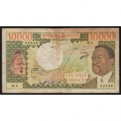 Gabon - Pick 5a - 10'000 francs - Série M.4 - 1974 - Etat : B+