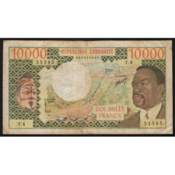 Gabon - Pick 5a - 10'000 francs - 1974 - Etat : TB-