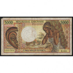 Gabon - Pick 6b - 5'000 francs - 1991 - Etat : B+