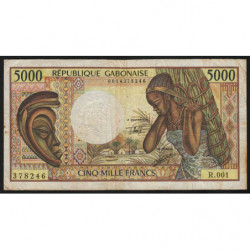 Gabon - Pick 6b - 5'000 francs - 1991 - Etat : TB