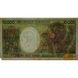 Gabon - Pick 7a - 10'000 francs - Série A.001 - 1984 - Etat : B