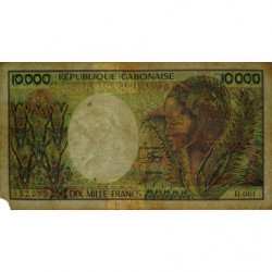 Gabon - Pick 7a - 10'000 francs - Série B.001 - 1984 - Etat : B-