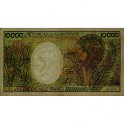 Gabon - Pick 7a - 10'000 francs - Série D.001 - 1984 - Etat : TB-