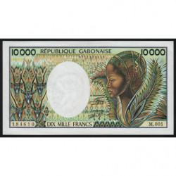 Gabon - Pick 7a - 10'000 francs - Série M.001 - 1984 - Etat : SPL-