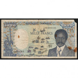 Gabon - Pick 10a_1 - 1'000 francs - Série L.03 - 1986 - Etat : B