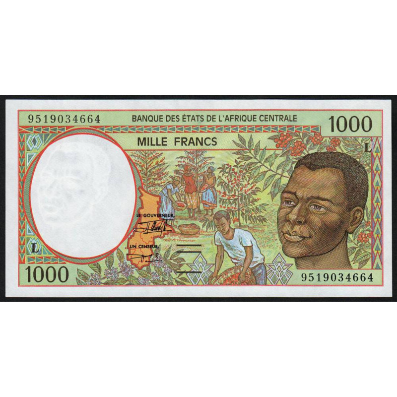 Gabon - Afr. Centrale - Pick 402Lc - 1'000 francs - 1995 - Etat : NEUF
