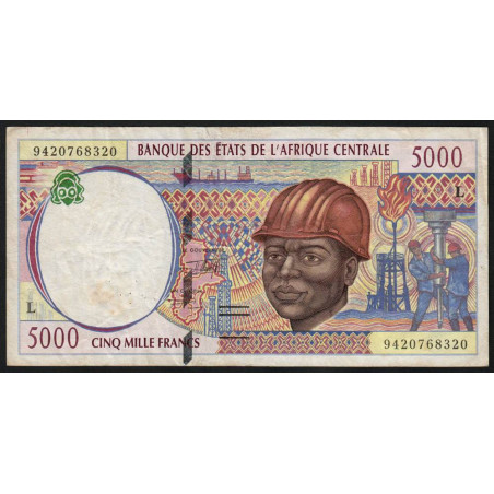 Gabon - Afr. Centrale - Pick 404La - 5'000 francs - 1994 - Etat : TTB