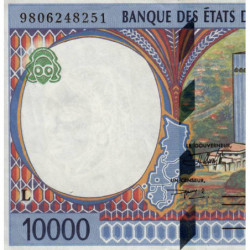 Gabon - Afr. Centrale - Pick 405Ld - 10'000 francs - 1998 - Etat : TTB+
