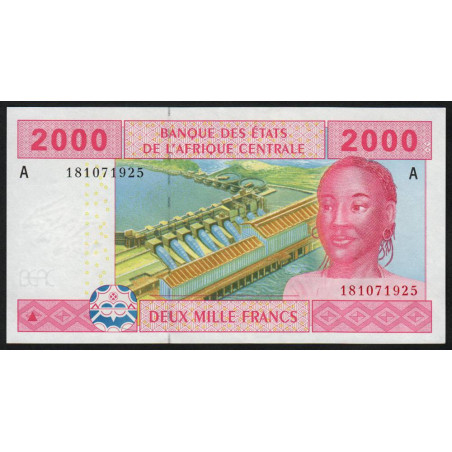 Gabon - Afr. Centrale - Pick 408Aa - 2'000 francs - 2002 - Etat : NEUF