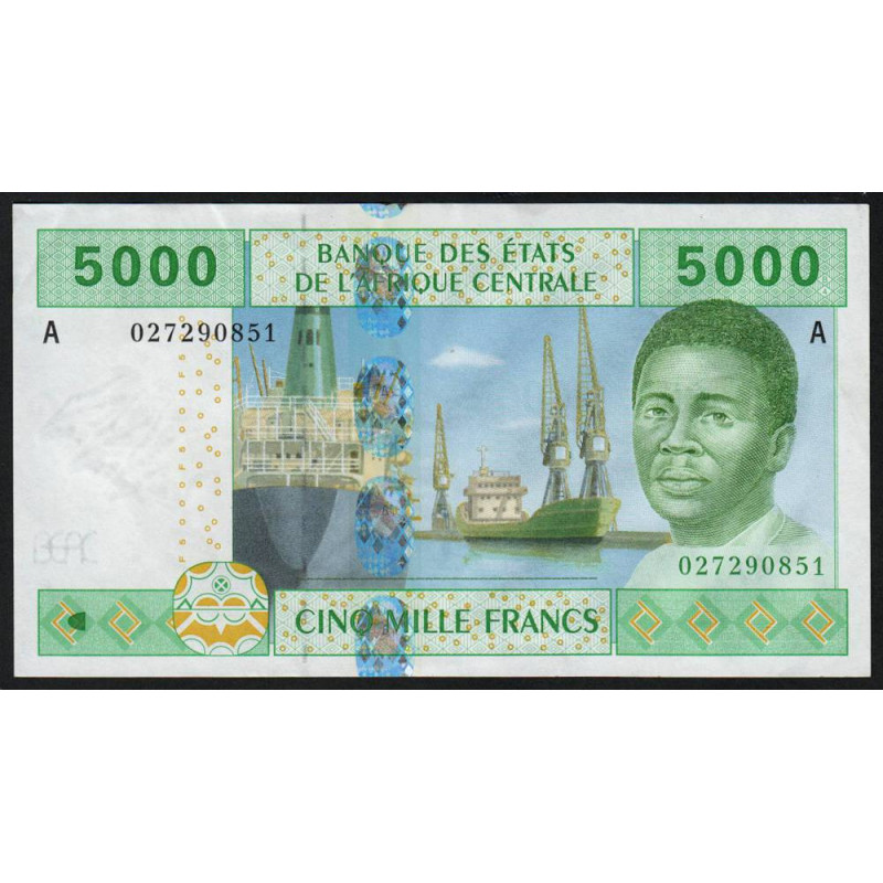 Gabon - Afr. Centrale - Pick 409Aa - 5'000 francs - 2002 - Etat : TTB