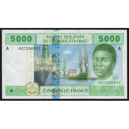 Gabon - Afr. Centrale - Pick 409Aa - 5'000 francs - 2002 - Etat : TTB