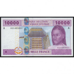 Gabon - Afr. Centrale - Pick 410Aa - 10'000 francs - 2002 - Etat : NEUF