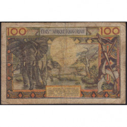 Gabon - Afrique Equatoriale - Pick 3d - 100 francs - Série Y.16 - 1963 - Etat : B+