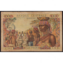 Gabon - Afrique Equatoriale - Pick 5h - 1'000 francs - Série V.16 - 1966 - Etat : TB