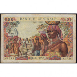 Gabon - Afrique Equatoriale - Pick 5h - 1'000 francs - Série R.17 - 1966 - Etat : TTB-