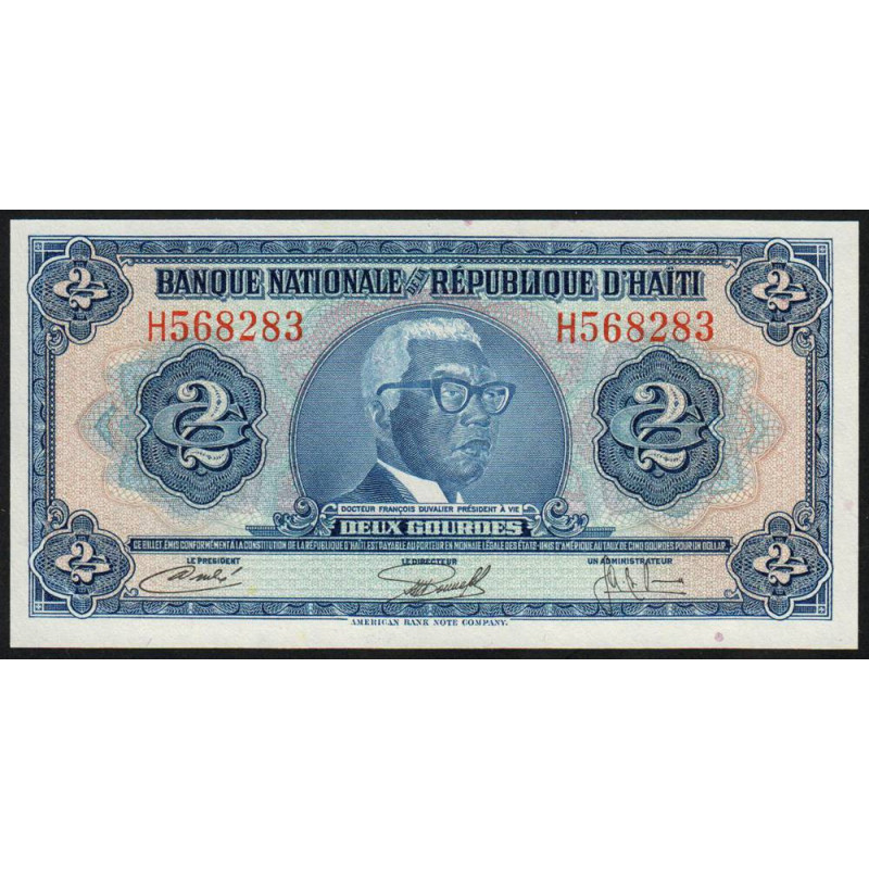 Haïti - Pick 211 - 2 gourdes - 1973 - Etat : NEUF