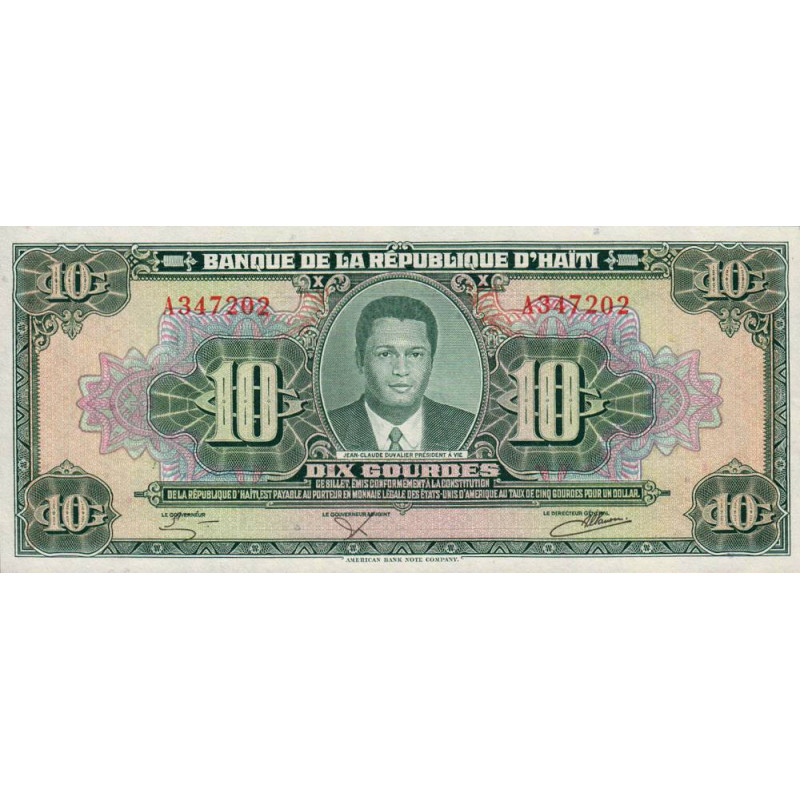 Haïti - Pick 242 - 10 gourdes - Série A - 1984 - Etat : NEUF