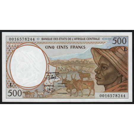 Gabon - Afr. Centrale - Pick 401Lg - 500 francs - 2000 - Etat : NEUF