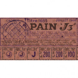 1944 - Titre 1685 - Pain - Catégorie J3 - Juillet - Monteux (84) - Etat : SUP