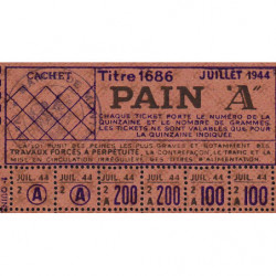 1944 - Titre 1686 - Pain - Catégorie A - Juillet - Monteux (84) - Etat : SUP