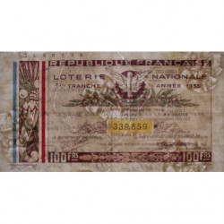 1935 - Loterie Nationale - 1e tranche - Etat : TB+
