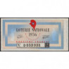 1936 - Loterie Nationale - 12e tranche - Entier - Etat : TTB