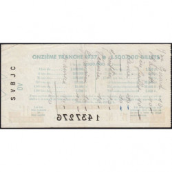 1937 - Loterie Nationale - 11e tranche - Etat : TTB