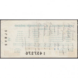 1937 - Loterie Nationale - 11e tranche - Entier - Etat : TTB