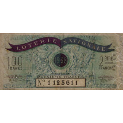 1938 - Loterie Nationale - 2e tranche - Entier - Etat : TB+