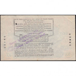 1938 - Loterie Nationale - 10e tranche - 1/10ème - Gueules cassées - Etat : TTB