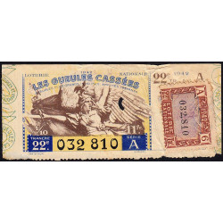 1942 - Loterie Nationale - 22e tranche - 1/10ème - Gueules cassées - Etat : TB