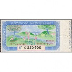 1939 - Loterie Nationale - 4e tranche - Etat : TTB