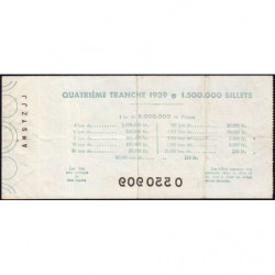 1939 - Loterie Nationale - 4e tranche - Entier - Etat : TTB