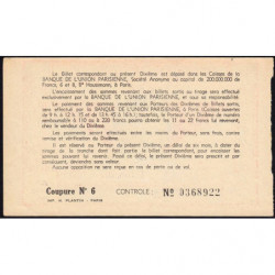 1939 - Loterie Nationale - 4e tranche - 1/10ème - Union Nat. des Combattants - Etat : SUP