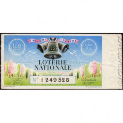 1939 - Loterie Nationale - 5e tranche - Etat : TB+